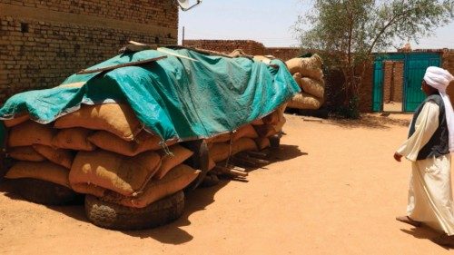 Sudanese farmer Abdul Latif al-Bouni inspects wheat in the village of al-Laota, about 70 kilometres ...