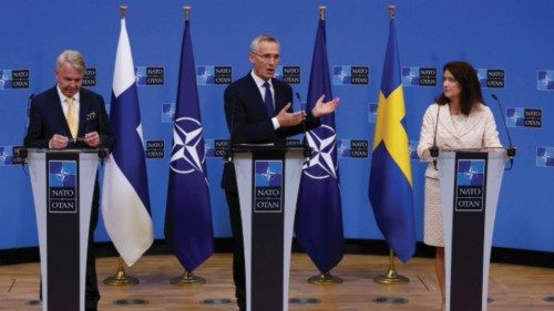 Sweden's Foreign Minister Ann Linde, Finland's Foreign Minister Pekka Haavisto attend a news ... Sweden's Foreign Minister Ann Linde, Finland's Foreign Minister Pekka Haavisto attend a news ...