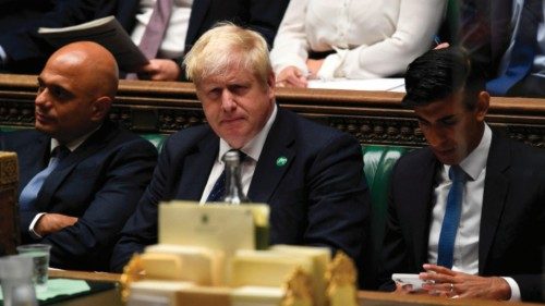 (FILES) In this file handout photo taken on September 07, 2021 and released by the UK Parliament, ... (FILES) In this file handout photo taken on September 07, 2021 and released by the UK Parliament, ...