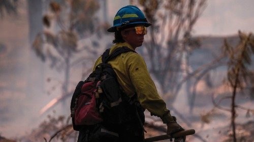 Firefighter Bryce McGhee monitors a firing operation to help fight the Washburn Fire in Yosemite ... Firefighter Bryce McGhee monitors a firing operation to help fight the Washburn Fire in Yosemite ...