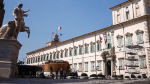 A general view shows the Quirinale Palace on the day Italian Prime Minister Mario Draghi's coalition ...