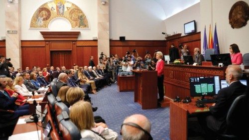 President of the European Commission, Ursula von der Leyen addresses the Assembly of North ... President of the European Commission, Ursula von der Leyen addresses the Assembly of North ...