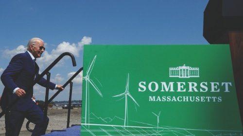 U.S. President Joe Biden arrives to deliver remarks on climate change and renewable energy at the ... U.S. President Joe Biden arrives to deliver remarks on climate change and renewable energy at the ...