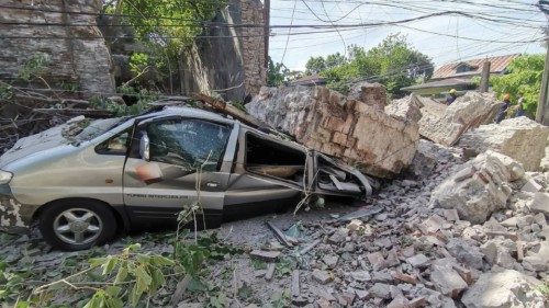 A general view of damage caused following an earthquake in Vigan, Philippines July 27, 2022.  Public ...