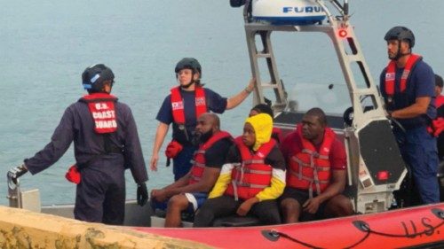 Migrants, who survived a human smuggling event in which migrants were forced to get out of a ... Migrants, who survived a human smuggling event in which migrants were forced to get out of a ...
