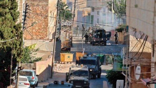 Israeli security forces deploy amid clashes as they demolish the house of Palestinian militant Yehya ...