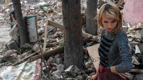 Pet shop owner Julia, 32, looks at the debris of her shop after it has been hit by Russian forces, ... Pet shop owner Julia, 32, looks at the debris of her shop after it has been hit by Russian forces, ...