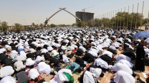 Supporters of Iraqi populist leader Moqtada al-Sadr gather for mass Friday prayer at Grand ... Supporters of Iraqi populist leader Moqtada al-Sadr gather for mass Friday prayer at Grand ...