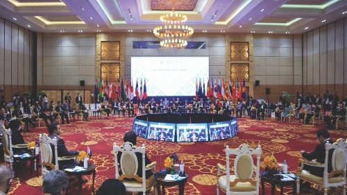 A general view of the ASEAN Regional Forum during the ASEAN Foreign Ministers Meeting in Phnom Penh, ...