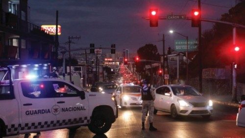 epa10118308 Members of the National Guard are deployed in Tijuana, Baja California, Mexico, 12 ...