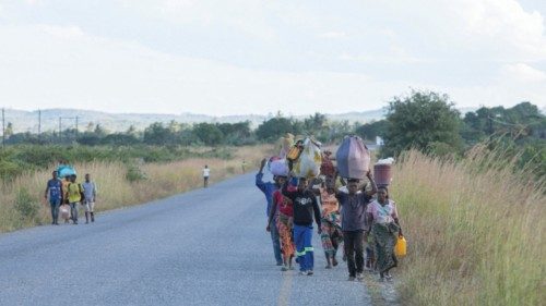 Displaced families from the community of Impire, a town in the district of Metuge in the Cabo ...