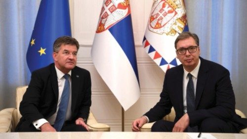 epa10138156 A handout photo made available by the Serbian Presidency shows Serbian President ... epa10138156 A handout photo made available by the Serbian Presidency shows Serbian President ...
