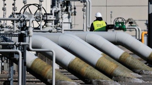 FILE PHOTO: Pipes at the landfall facilities of the 'Nord Stream 1' gas pipeline are pictured in ...