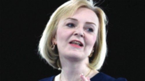 epa10161221 (FILE) - British Foreign Secretary and Tory leadership candidate Liz Truss at the ...