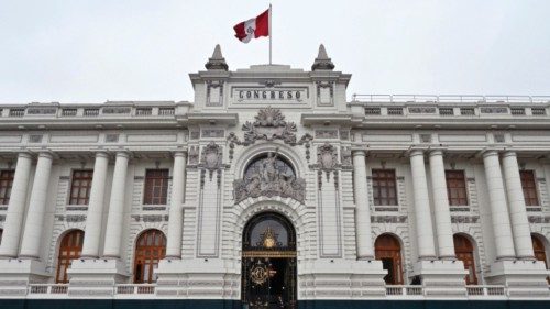 (FILES) This file photo taken on October 1, 2019, shows the Peruvian Congress building in Lima on ... (FILES) This file photo taken on October 1, 2019, shows the Peruvian Congress building in Lima on ...