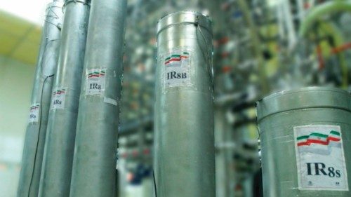 (FILES) A handout file photo, released by Iran's Atomic Energy Organization on November 4, 2019, ...