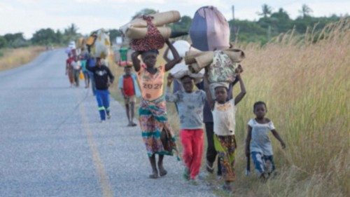 TOPSHOT - Displaced families from the community of Impire, a town in the district of Metuge in the ...