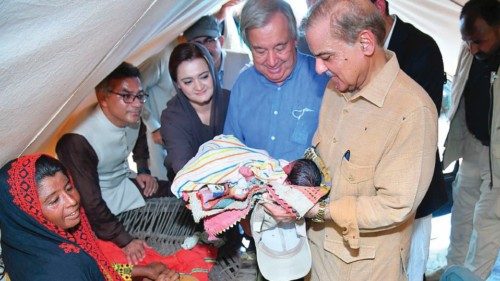This handout picture taken and released by Pakistan Prime Minister's Office on September 10, 2022, ... This handout picture taken and released by Pakistan Prime Minister's Office on September 10, 2022, ...