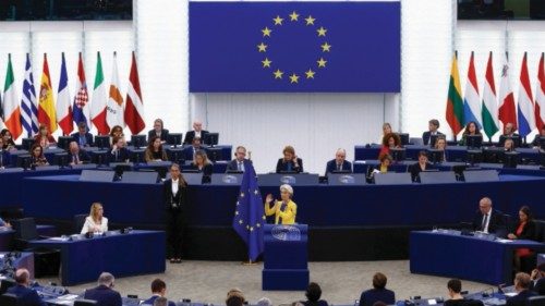 FILE PHOTO: The European Parliament in session, in Strasbourg, France, September 14, 2022. ...