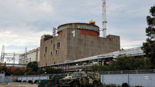 FILE PHOTO: A Russian all-terrain armoured vehicle is parked outside the Zaporizhzhia Nuclear Power ... FILE PHOTO: A Russian all-terrain armoured vehicle is parked outside the Zaporizhzhia Nuclear Power ...