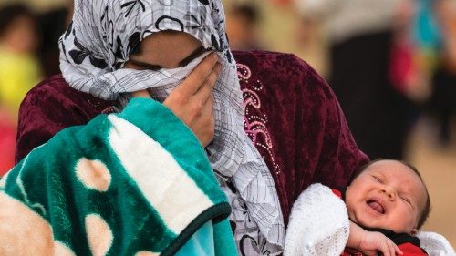 A young mother crosses the border from Syria and becomes a refugee. She carries her one-month-old ...