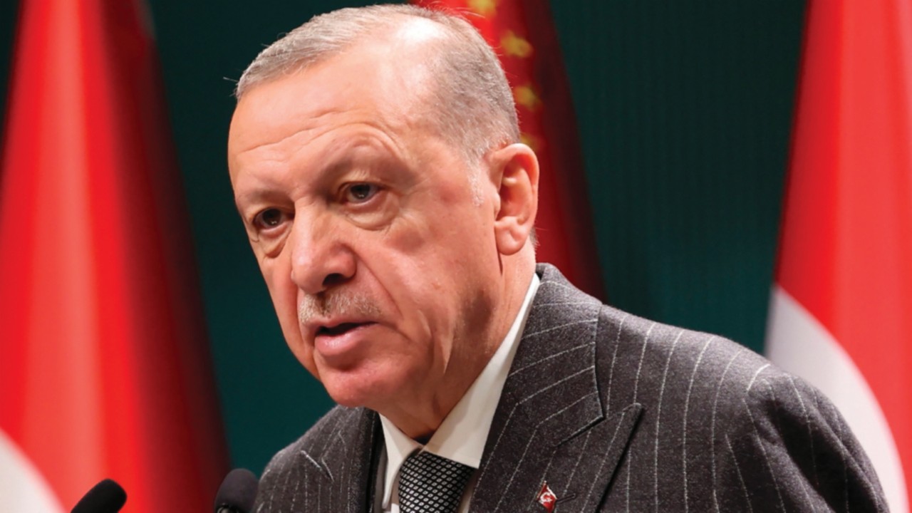 Turkish President Recep Tayyip Erdogan delivers a speech following a cabinet meeting in Ankara on ...