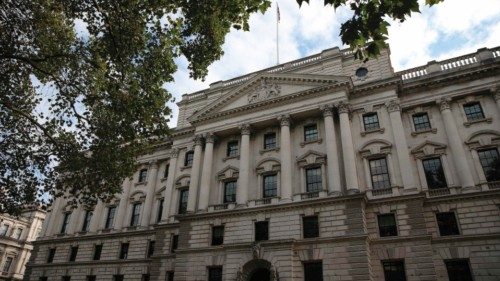 Britain's Treasury offices are pictured in central London on September 29, 2022. - UK Prime Minister ...