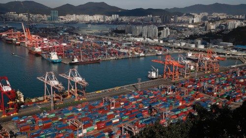epa10200790 Containers sit at the Busan Container Terminal in Busan, South Korea, 23 September 2022. ... epa10200790 Containers sit at the Busan Container Terminal in Busan, South Korea, 23 September 2022. ...