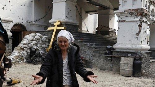 Lyudmiyla, 64, who sheltered for weeks in the basement of the Lavra monastery complex that belongs ... Lyudmiyla, 64, who sheltered for weeks in the basement of the Lavra monastery complex that belongs ...