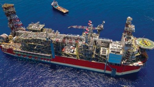 (FILES) In this file handout picture released by Energean oil and gas company on September 20, 2022 ... (FILES) In this file handout picture released by Energean oil and gas company on September 20, 2022 ...