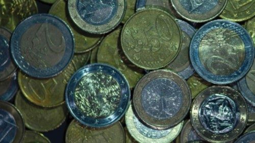 (FILES) This file photo taken on January 27, 2020 shows Euro coins in Dortmund, western Germany. - ... (FILES) This file photo taken on January 27, 2020 shows Euro coins in Dortmund, western Germany. - ...