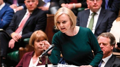 A handout photograph released by the UK Parliament shows Britain's Prime Minister Liz Truss ... A handout photograph released by the UK Parliament shows Britain's Prime Minister Liz Truss ...