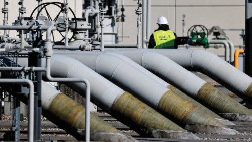 FILE PHOTO: Pipes at the landfall facilities of the 'Nord Stream 1' gas pipeline are pictured in ...