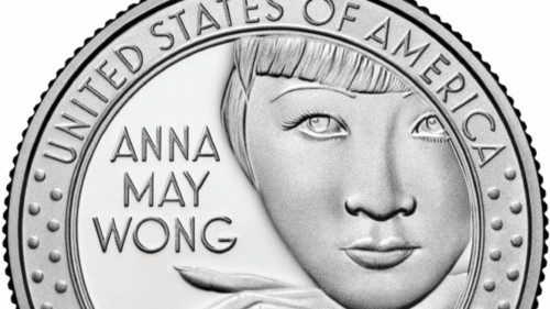 An undated proof image shows the likeness of Asian American actress Anna May Wong, to be cast on the ... An undated proof image shows the likeness of Asian American actress Anna May Wong, to be cast on the ...