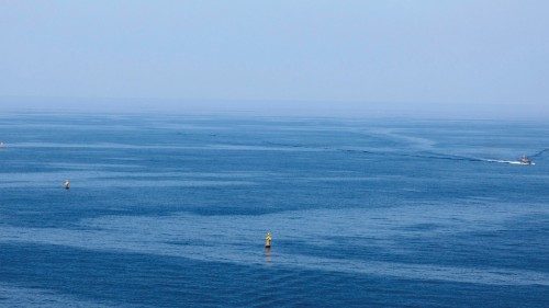 A Lebanese navy patrol boat sails in the Mediterranean sea waters on its side of the maritime border ... A Lebanese navy patrol boat sails in the Mediterranean sea waters on its side of the maritime border ...