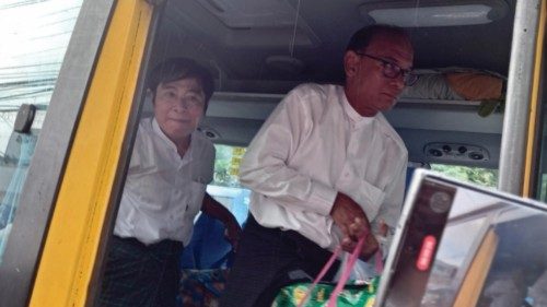 epa10309964 Myanmar pro-democracy activist Mya Aye (R), and former spokesperson from the National ... epa10309964 Myanmar pro-democracy activist Mya Aye (R), and former spokesperson from the National ...