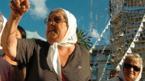 (FILES) In this file photo taken on January 25, 2006, Mothers of May Square leader Hebe de Bonafini ...