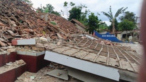 A view shows the aftermath of an earthquake in Cianjur Regency, Indonesia, November 21, 2022. ...