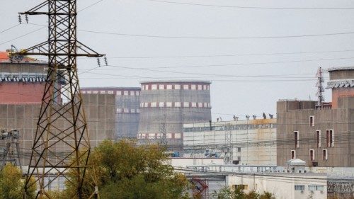FILE PHOTO: A view shows the Zaporizhzhia Nuclear Power Plant in the course of Russia-Ukraine ...