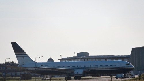(FILES) In this file photo taken on June 14, 2022 a Boeing 767 sits on the runway at the military ... (FILES) In this file photo taken on June 14, 2022 a Boeing 767 sits on the runway at the military ...