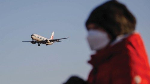 epa10379097 A passenger airplane lands in Beijing Capital International Airport in Beijing, China, ...