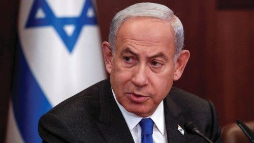 FILE PHOTO: Israeli Prime Minister Benjamin Netanyahu attends the weekly cabinet meeting in ...