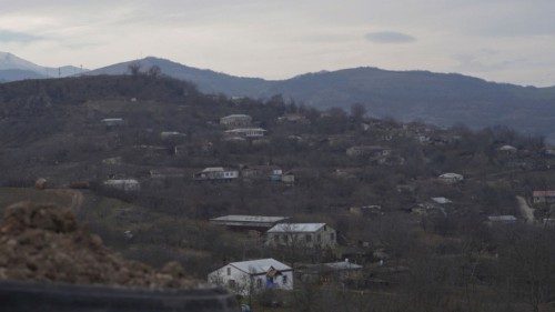 FILE PHOTO: A view shows the village of Taghavard in the region of Nagorno-Karabakh, January 16, ...