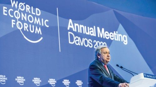 epa10412920 United Nations Secretary-General Antonio Guterres speaks during the 53rd annual meeting ...