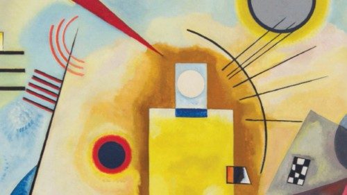 Huile sur toile (1925) de Vassily Kandinsky. Musée National d'Art Moderne, Paris, France. Donation ...