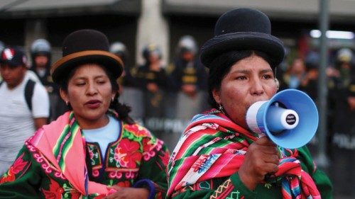 People take part in an anti-government demonstration following the ouster of Peru's former President ... People take part in an anti-government demonstration following the ouster of Peru's former President ...