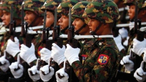 FILE PHOTO: Myanmar's military parade to mark the 72nd Armed Forces Day in the capital Naypyitaw, ...