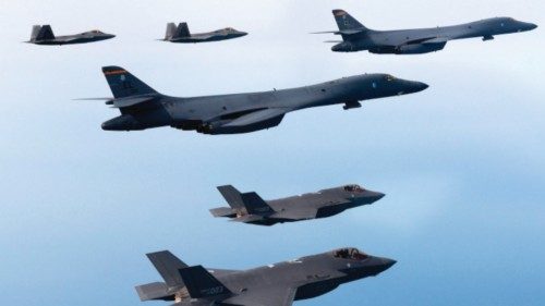 This handout photo taken on February 1, 2023 and provided by the South Korean Defence Ministry in ... This handout photo taken on February 1, 2023 and provided by the South Korean Defence Ministry in ...