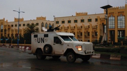 FILE PHOTO: A U.N. vehicle patrols the streets before the polls open for the presidential election ...