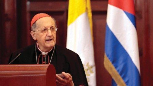 epa10455283 Cardinal Beniamino Stella delivers a speech, during the act for the 25th anniversary of ... epa10455283 Cardinal Beniamino Stella delivers a speech, during the act for the 25th anniversary of ...